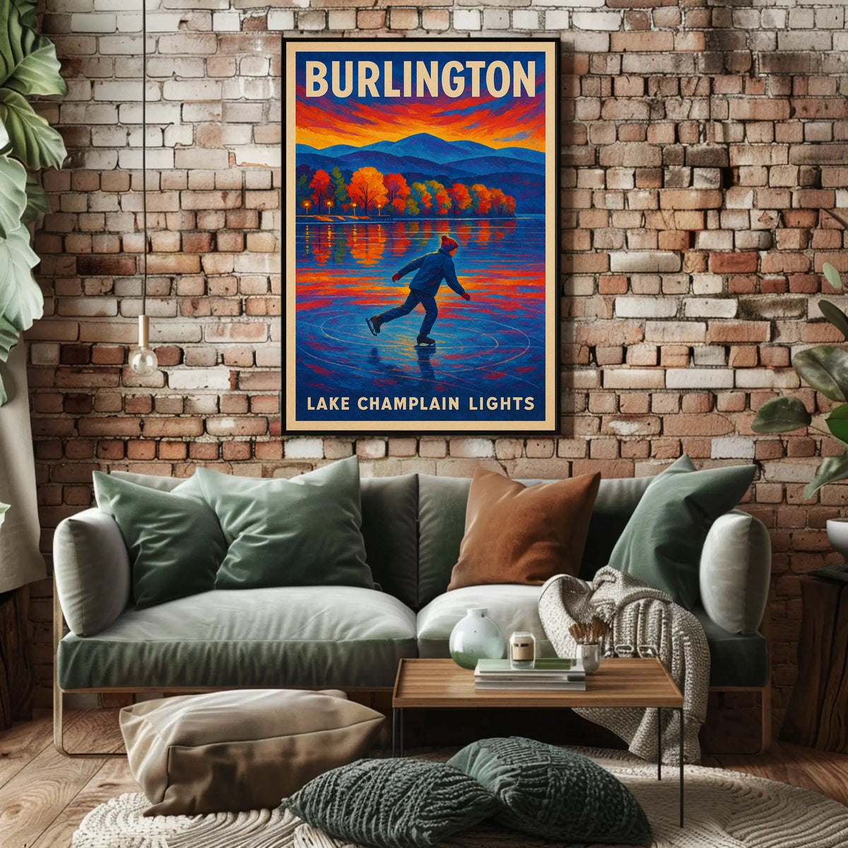 Burlington Lake Champlain Lights Poster