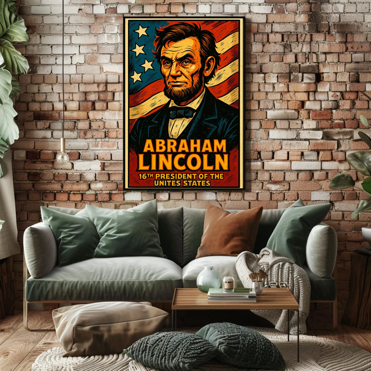 Abraham Lincoln 16th President Poster Wall Art Decor