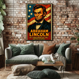 Abraham Lincoln 16th President Poster Wall Art Decor