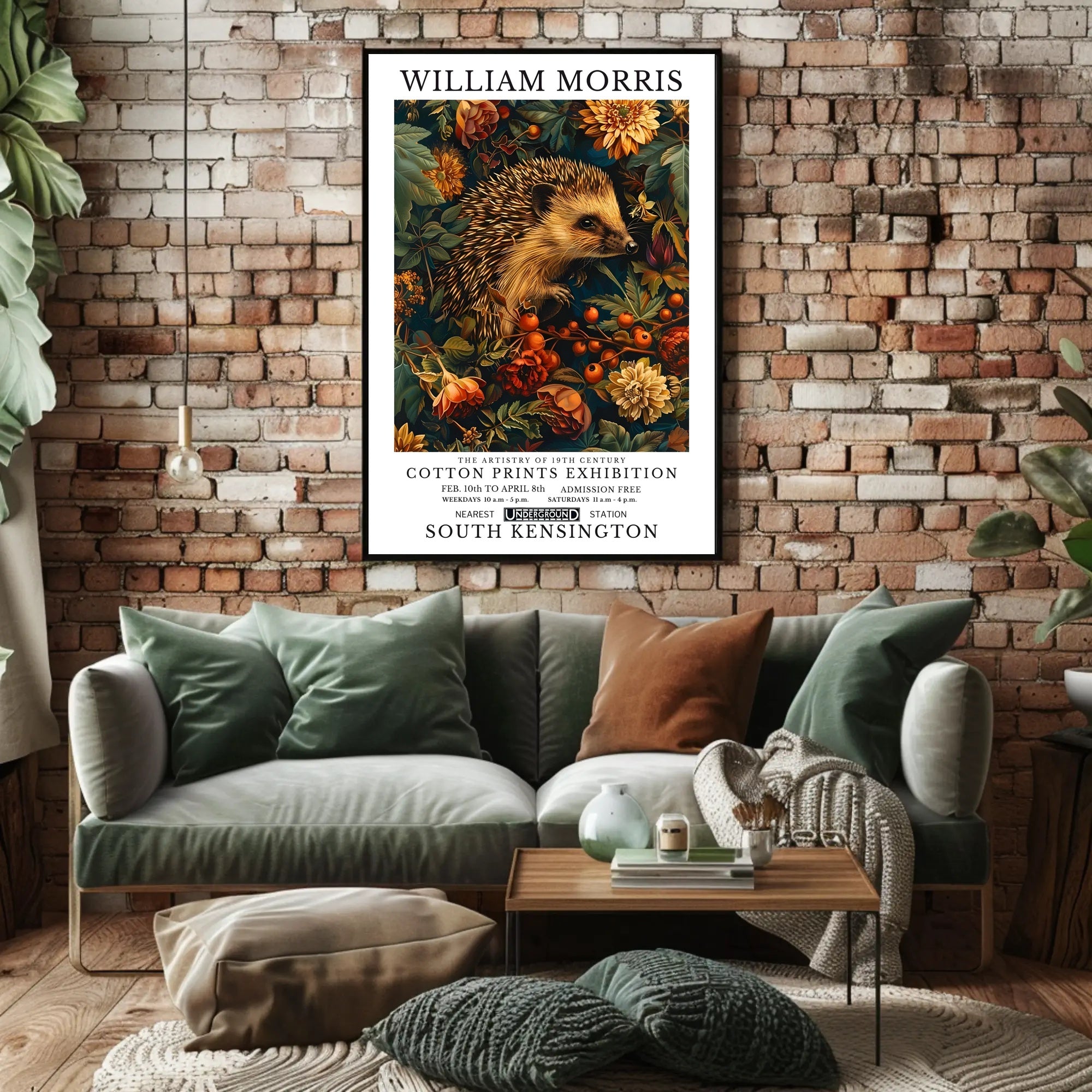 William Morris Hedgehog Art Print Cultural or Heritage Poster