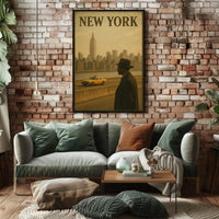 New York City Vibes Urban Nightlife Cityscape Art Modern Decor Dreamers Wanderers Travel Lovers Bold Bright Poster