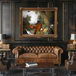 Exotic Birds in Idyllic Landscape Animal Poster