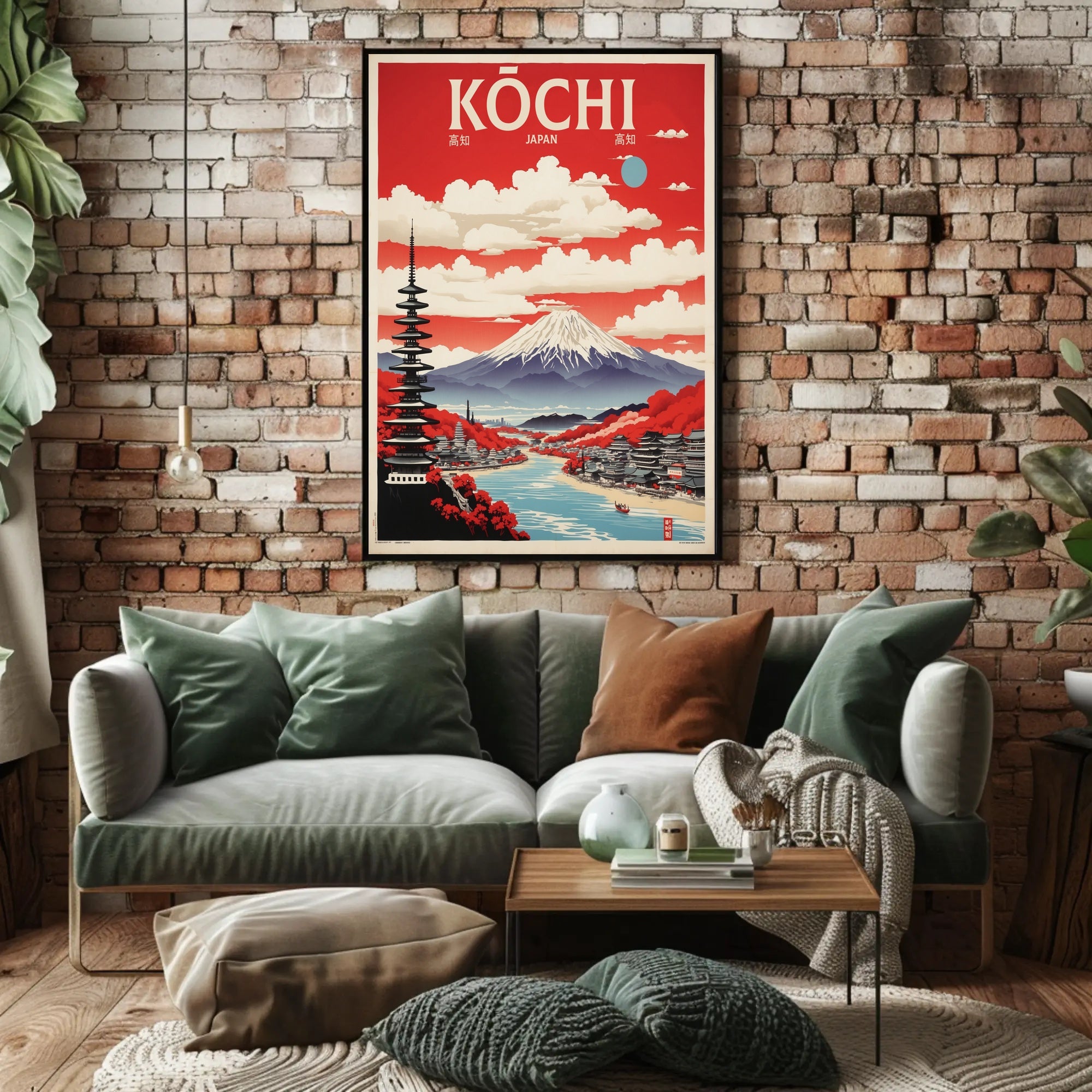 Kōchi Japan Vintage Travel Poster Art Travel Poster