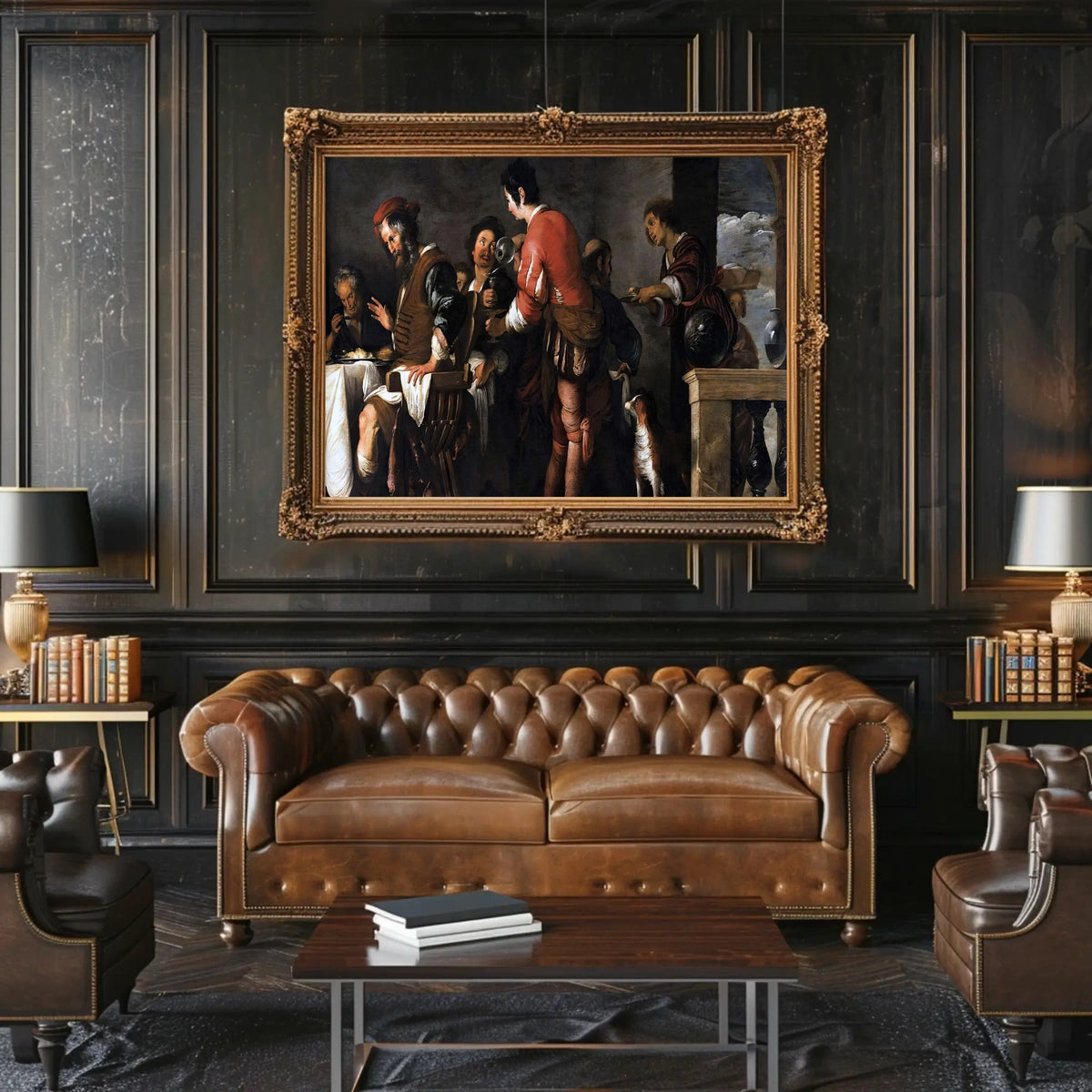 Renaissance Social Gathering Art Poster - Cultural or Heritage Poster