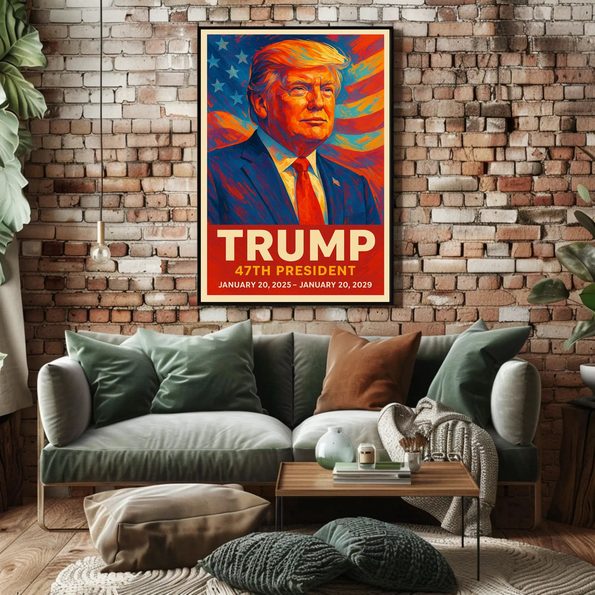 Trump Forty Seventh President Patriotic Wall Art Poster