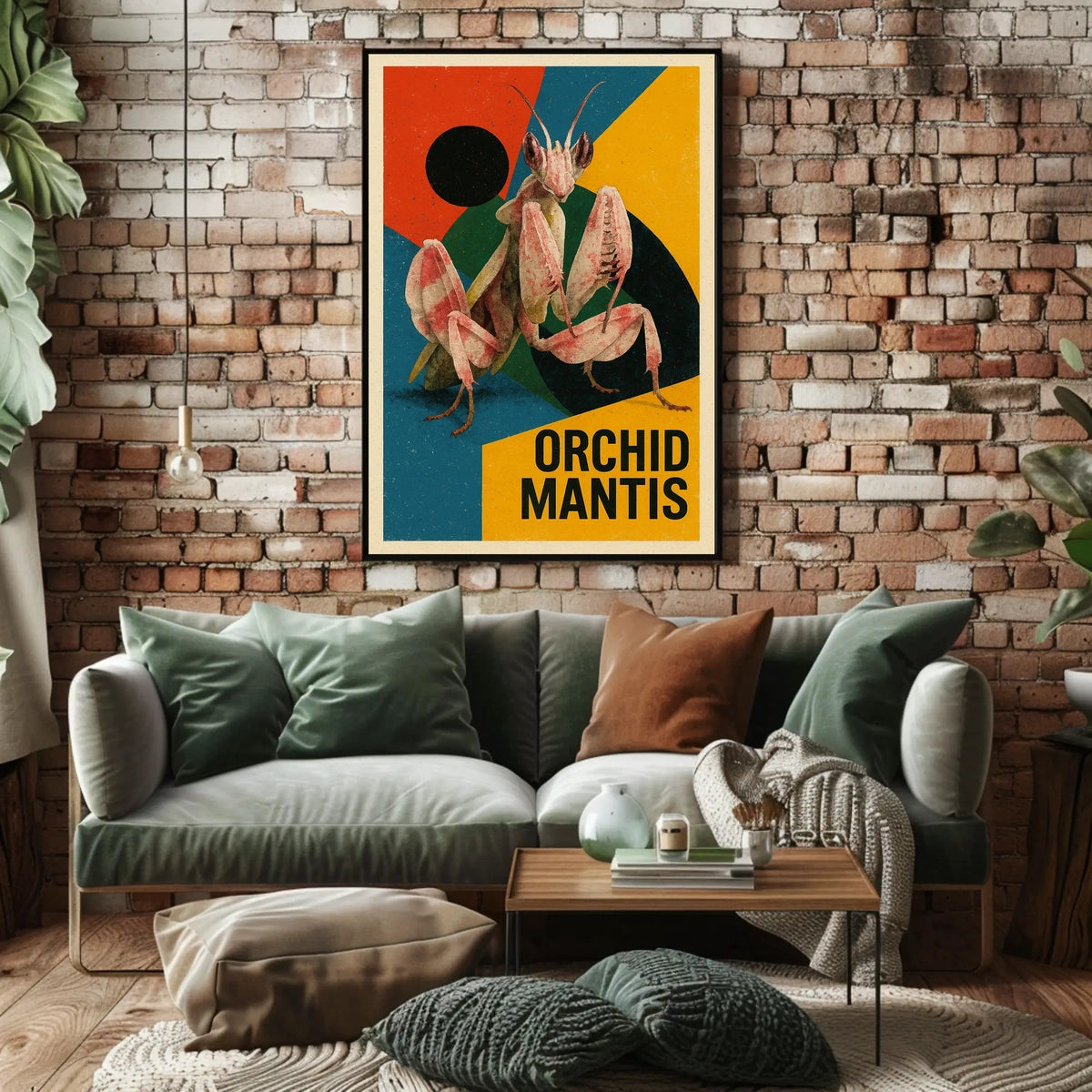 Orchid Mantis Art Poster