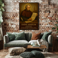 Saint Anselm Vintage Theological Art Cultural or Heritage Poster