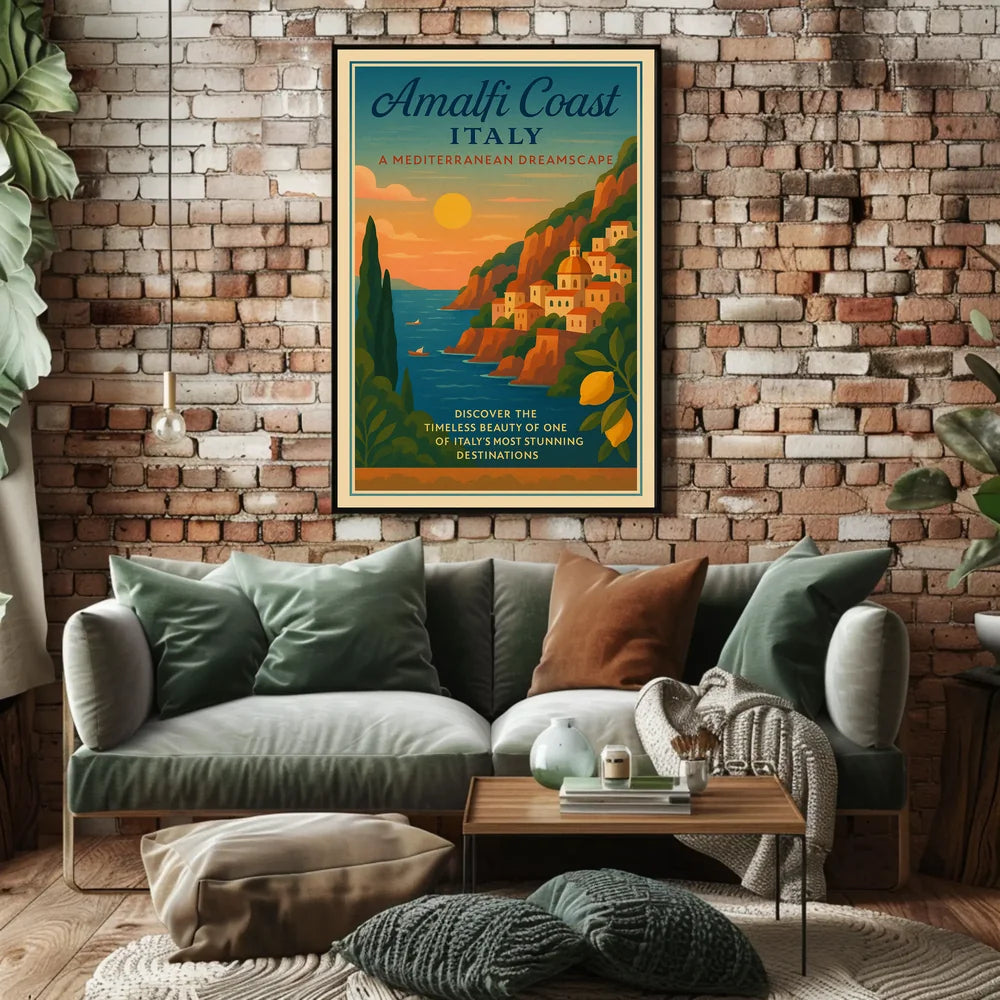 Timeless Mediterranean Dreamscape Italy Travel Poster