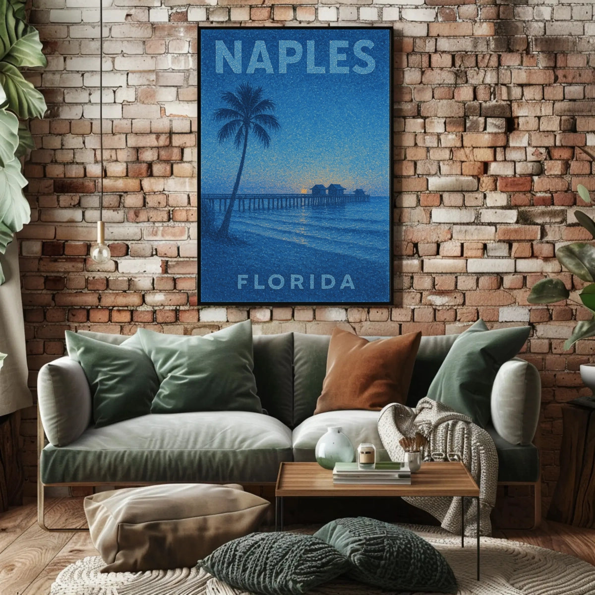 Naples Florida Sunset Poster Wall Art Coastal Decor