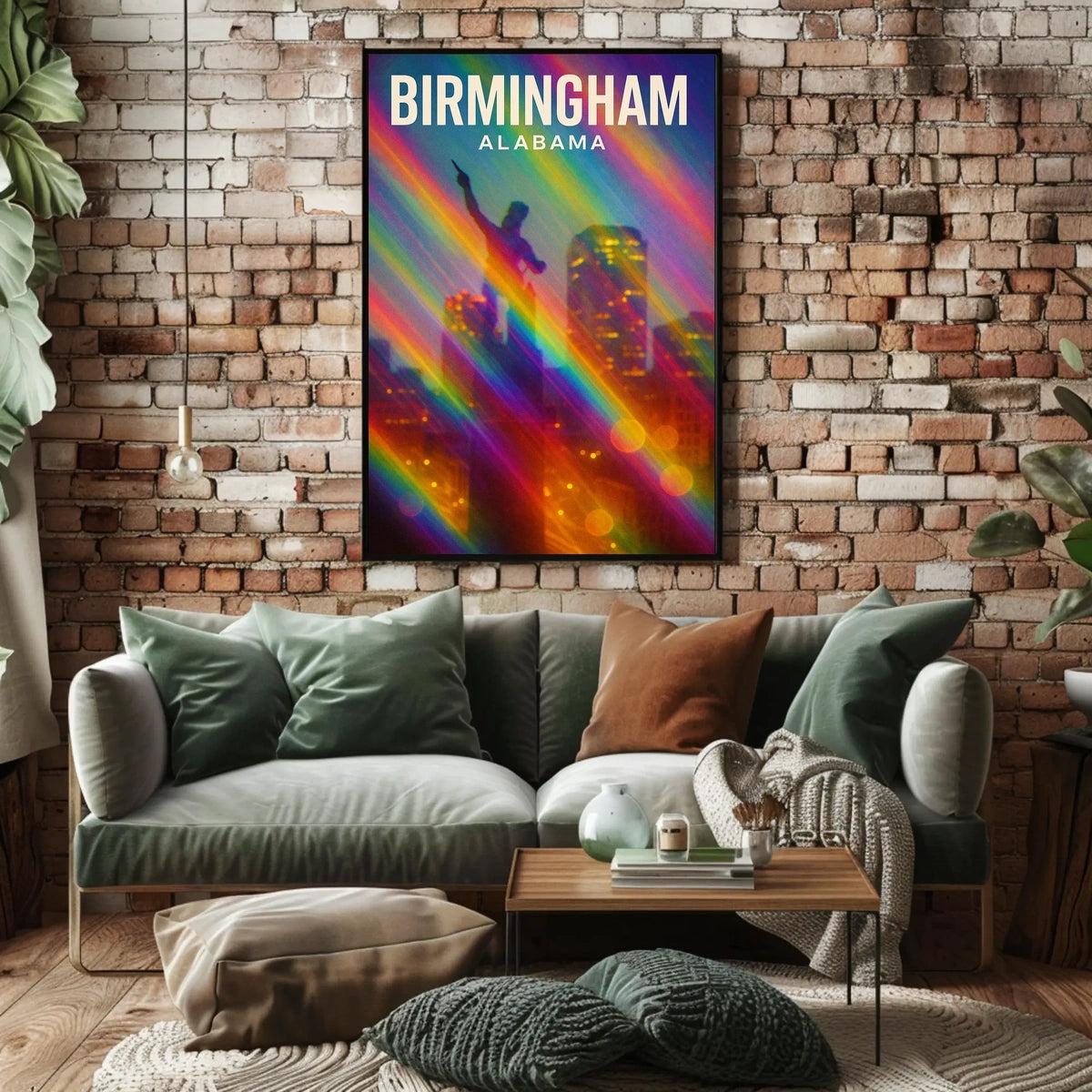 Birmingham, Alabama Vibrant Cityscape Poster