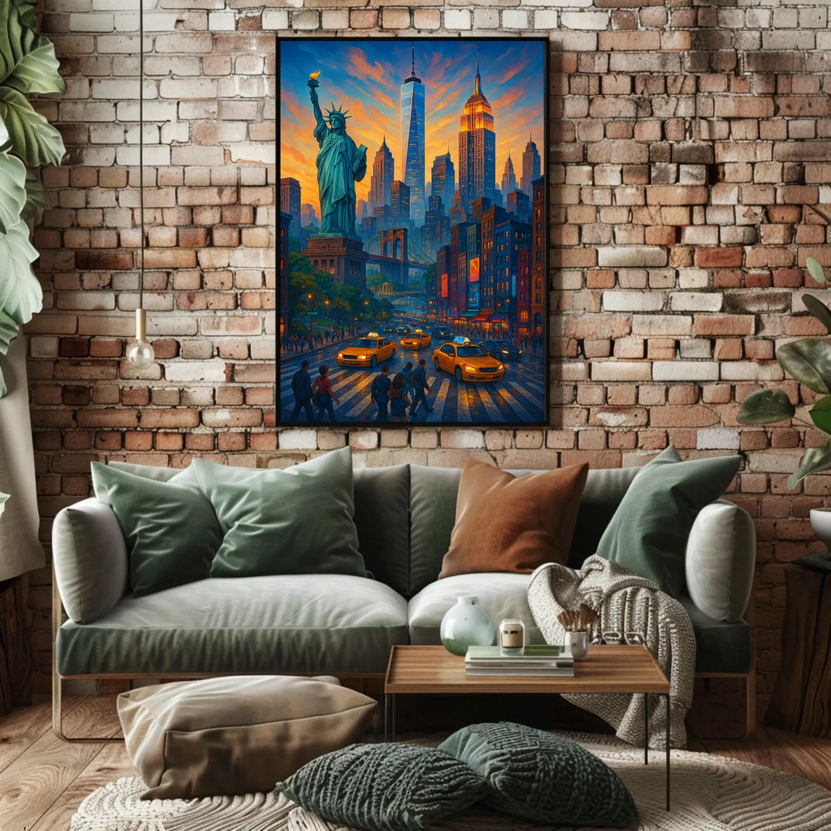 New York Cityscape Landmark Skyline Poster Modern Wall Art