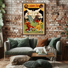 Hypnotic Skirt Dance Theatrical Performance Cultural Poster