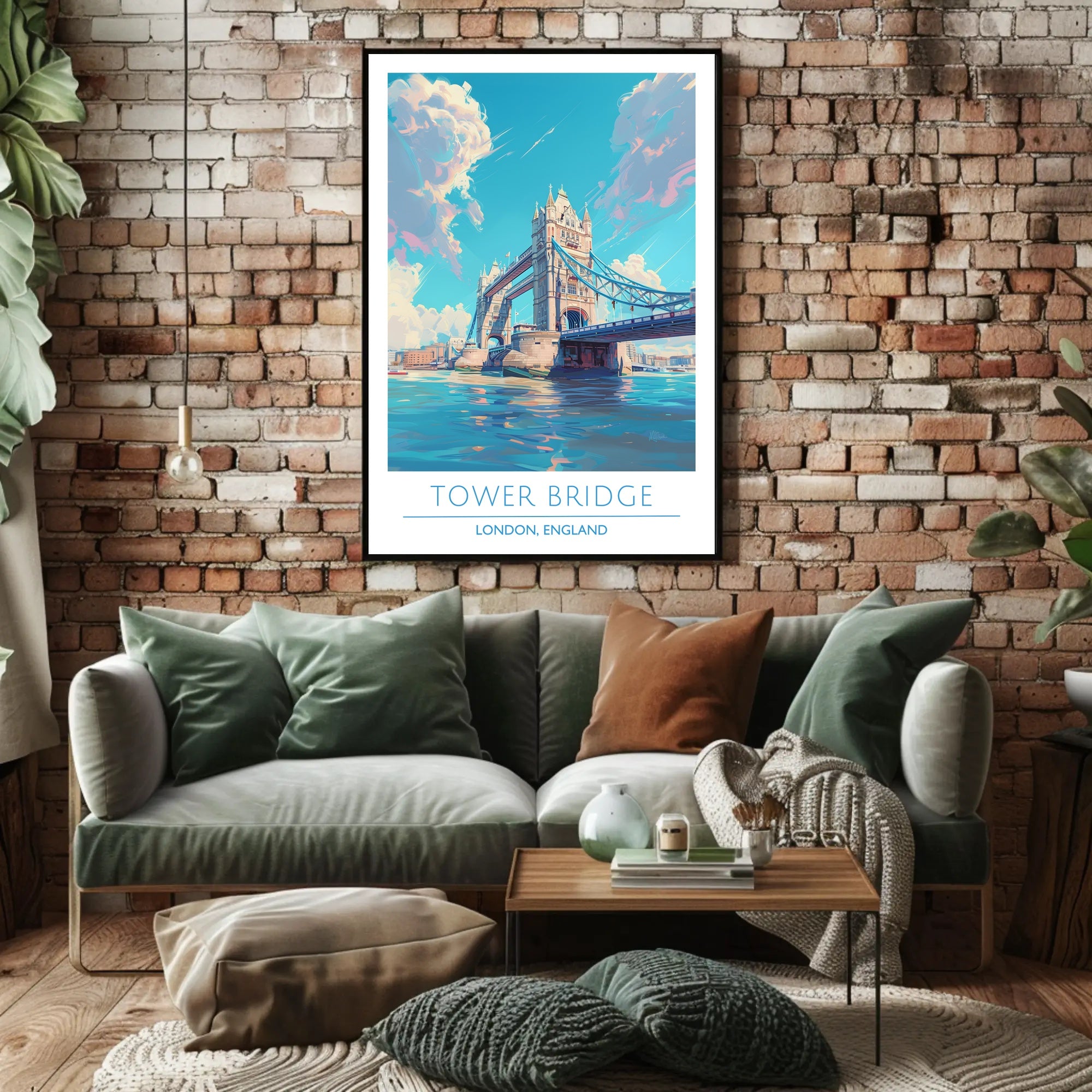 Tower Bridge Illustration Poster