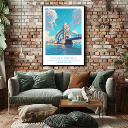 Tower Bridge Illustration Poster