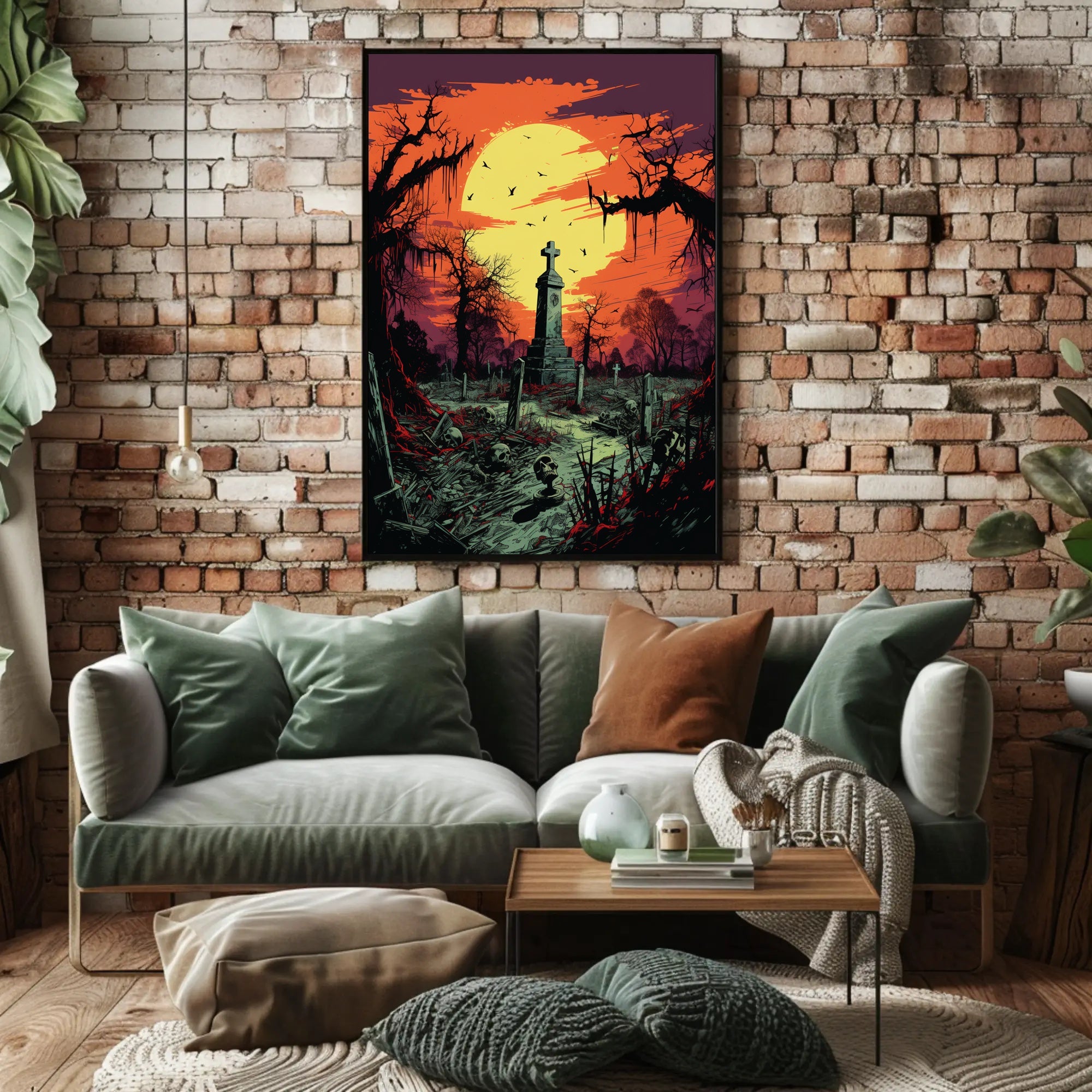 Eerie Graveyard At Dusk Poster