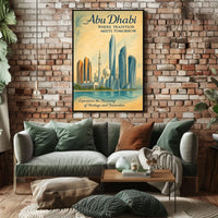 Abu Dhabi Tradition Meets Future Cityscape Poster