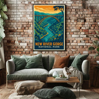 New River Gorge National Park Vintage Poster