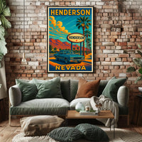 Henderson, Nevada Retro Travel Poster