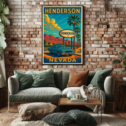 Henderson, Nevada Retro Travel Poster