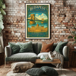 Budapest The Pearl of the Danube Poster