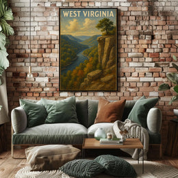 West Virginia Scenic Landscape Poster