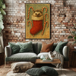 Holiday Hedgehog Delight Poster