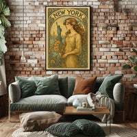 New York Art Nouveau Poster