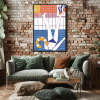 Poolside Relaxation Poster