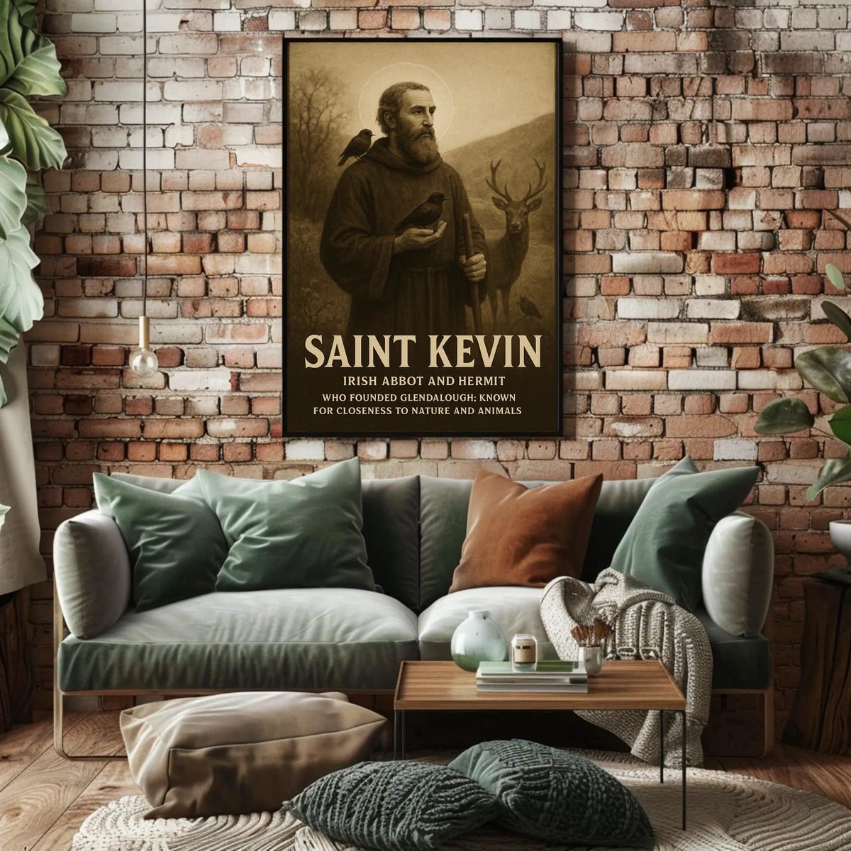 Saint Kevin Irish Abbot And Hermit Poster