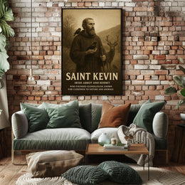 Saint Kevin Irish Abbot And Hermit Poster