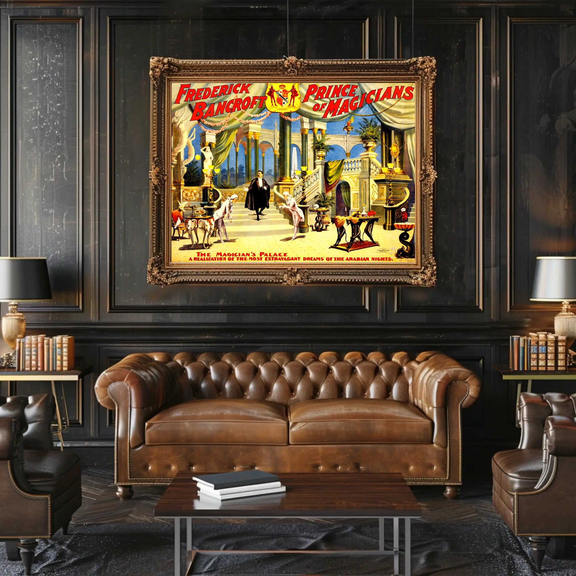 Magic Show Extravaganza: Opulent Prince Magicians Cultural Poster