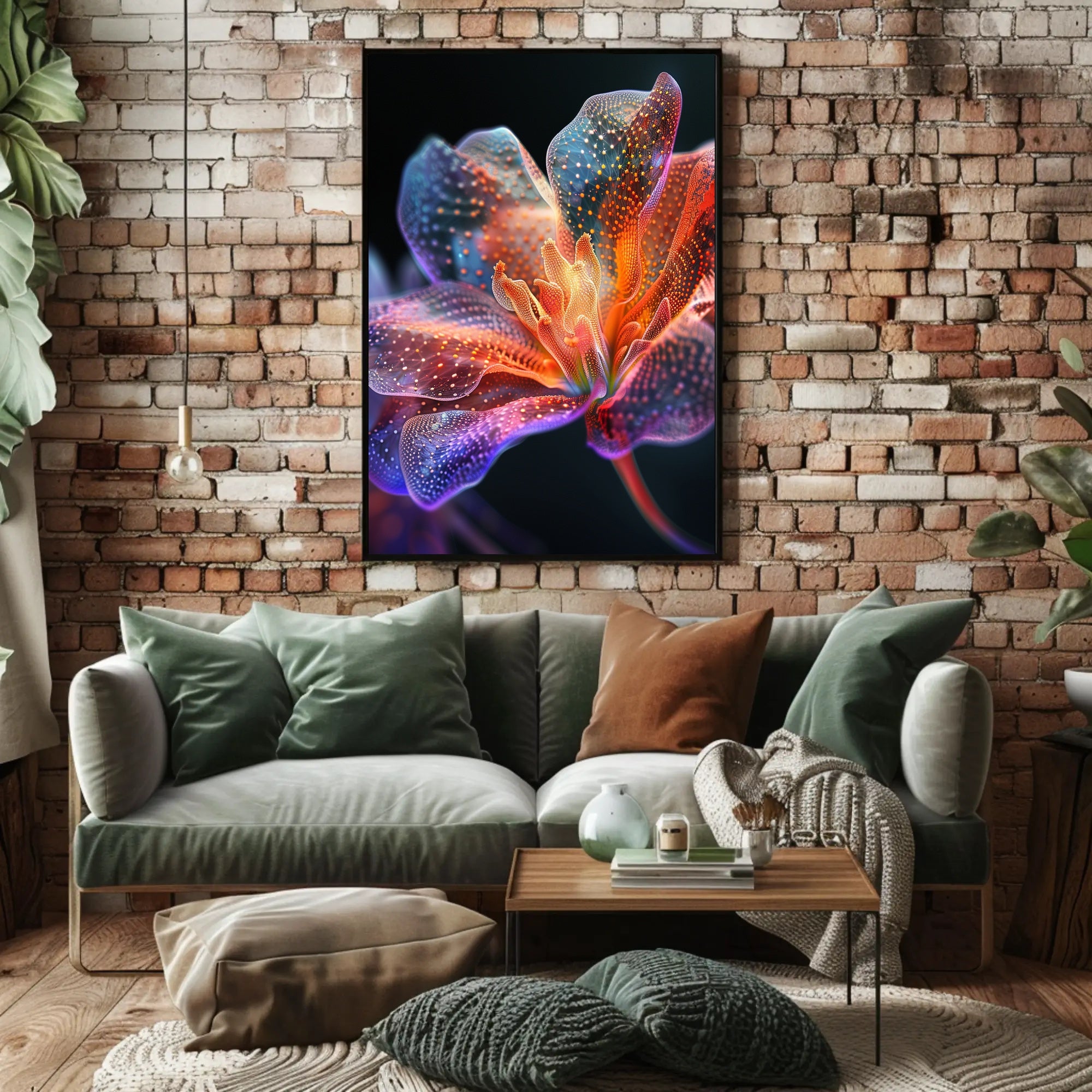 Vibrant Floral Illumination Poster PosterGoat