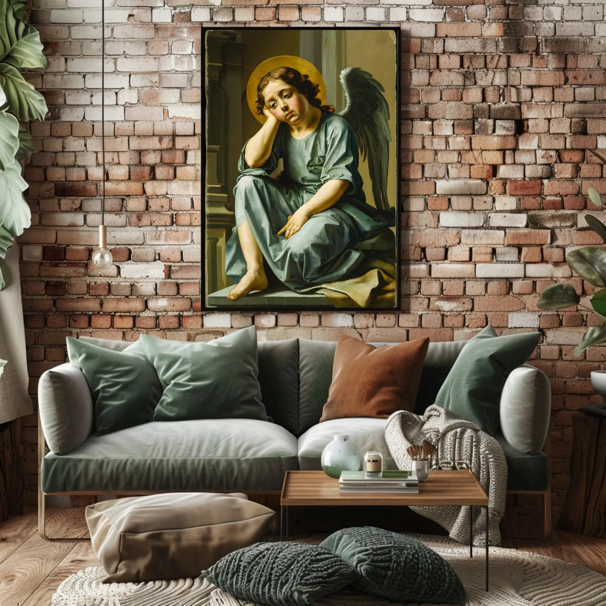 Contemplative Angel Poster