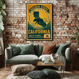 California The Golden State Poster