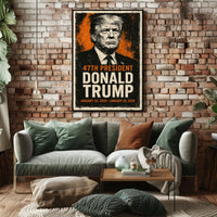 Trump Statesman Legacy Grunge Patriotic Poster