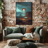 Desert Encounter Art Print Poster for Home Decor and Travel Enthusiasts PosterGoat
