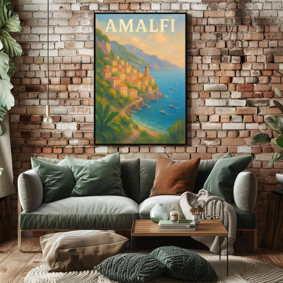 Amalfi Coast Serenity Poster Wall Art 18x24 Museum Quality