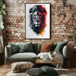 Majestic Lion Art Poster