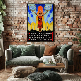 New Zealand Centennial Art Deco Cultural or Heritage Poster