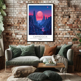 Cappadocia Nightscape Adventure Travel Poster
