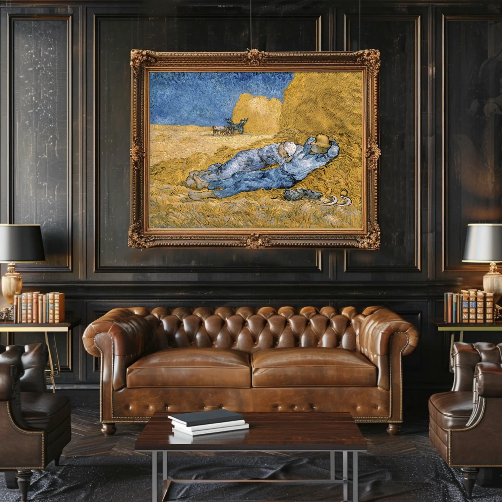Midday Rest in a Wheat Field Poster
