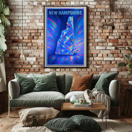 New Hampshire In Vivid Colors Poster
