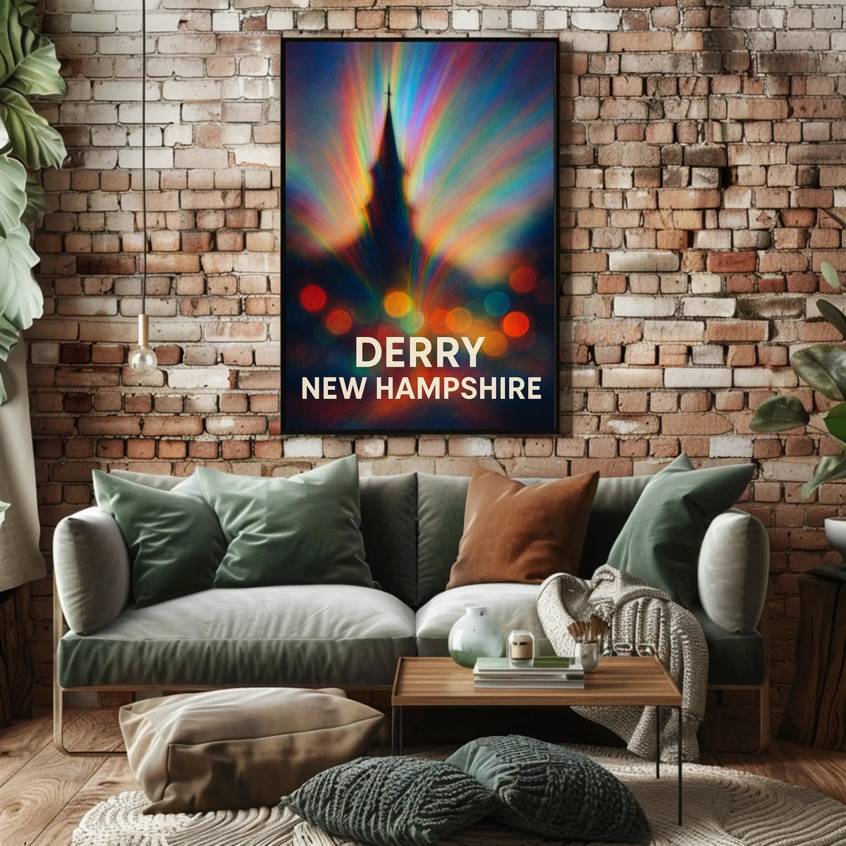 Derry New Hampshire Vibrant Impressionism Poster