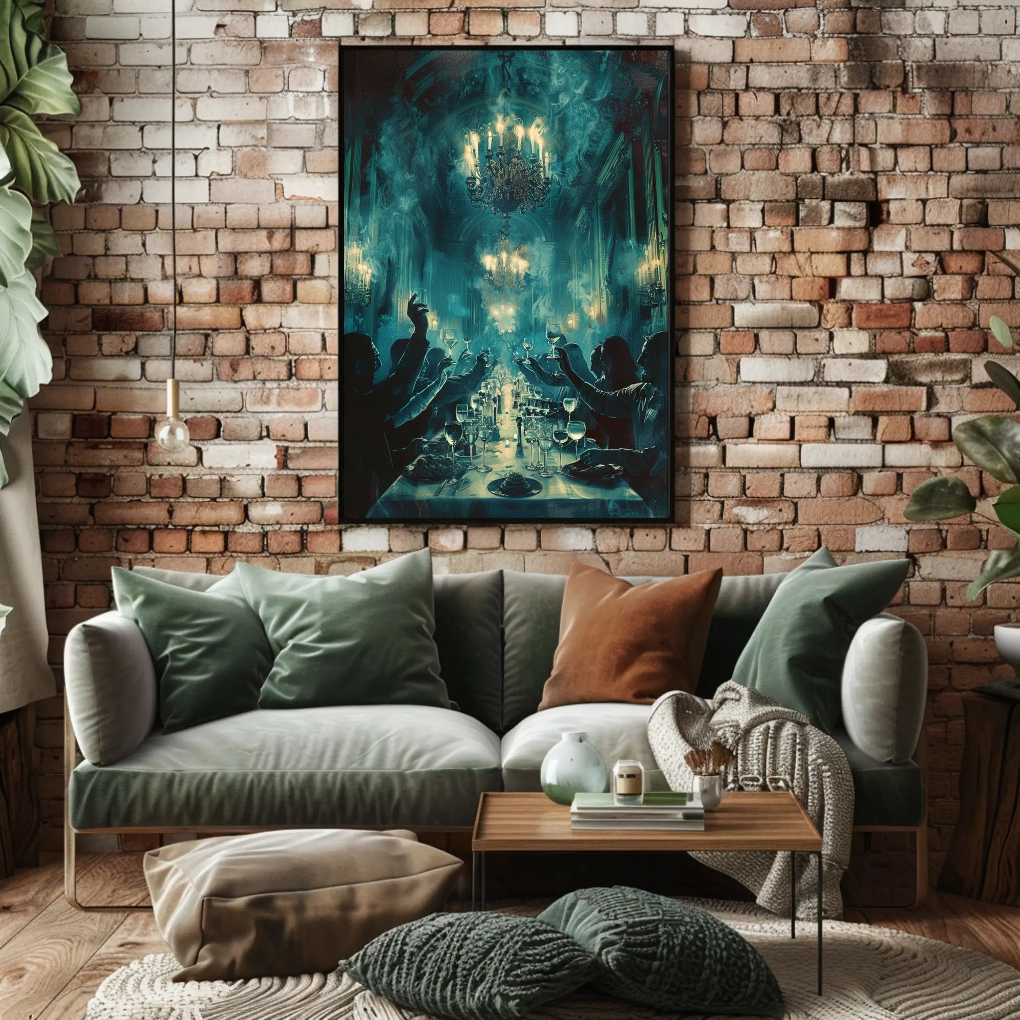 Mystical Gathering in Opulent Banquet Scene Fantasy Poster PosterGoat