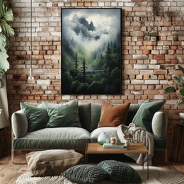 Mystical Train Adventure in Nature Travel Poster