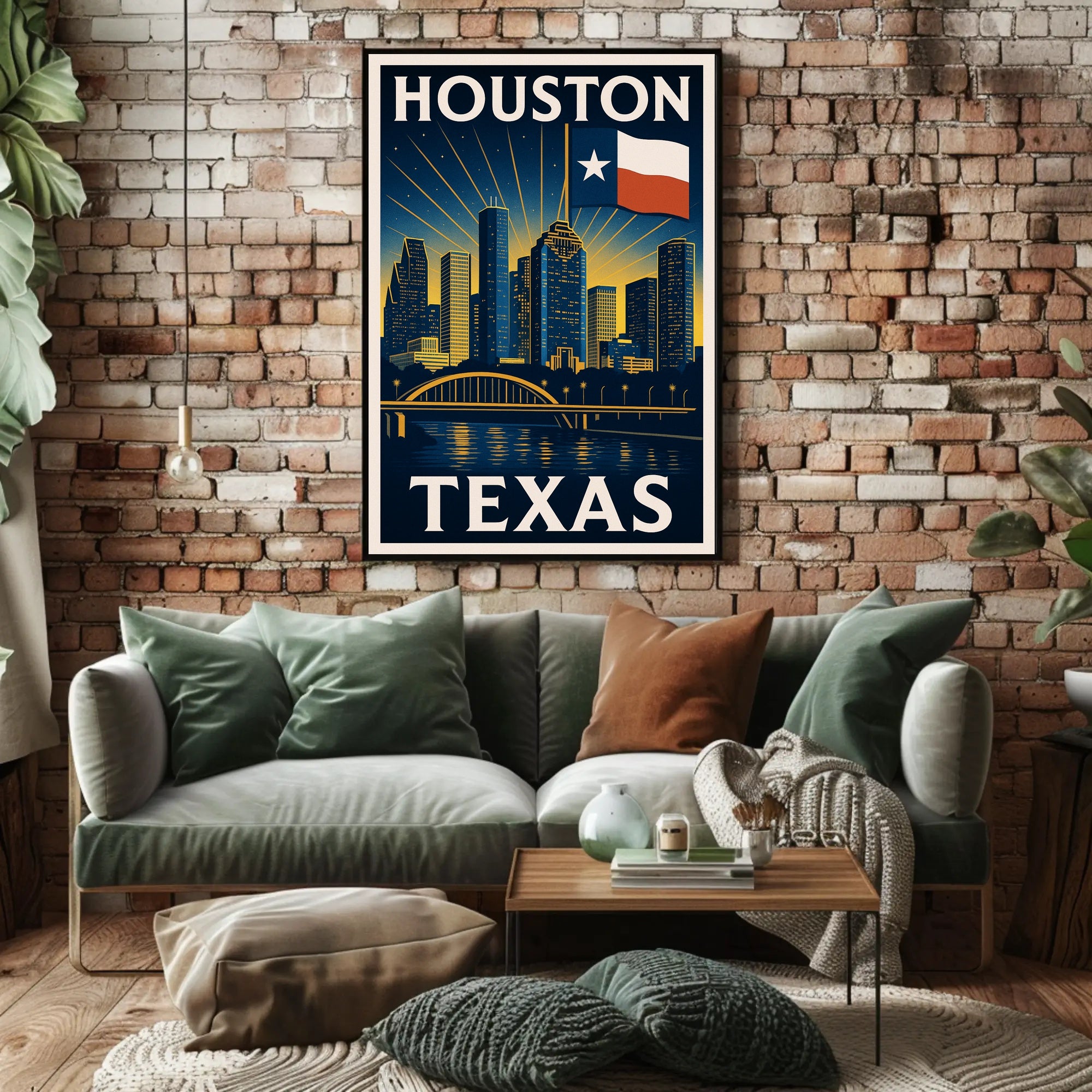 Houston, Texas Skyline Poster PosterGoat