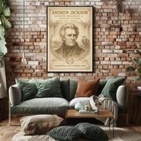 Andrew Jackson 7th President Sketch Poster Art Print Decor PosterGoat