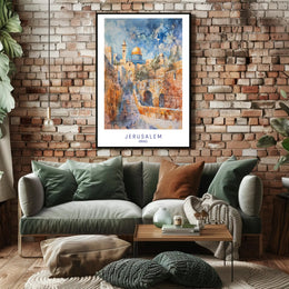 Jerusalem Dome of the Rock Urban Cityscape Poster PosterGoat