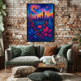 Cosmic Cityscape Poster