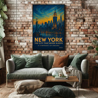 New York Vintage Travel Poster A Symphony Of Dreams